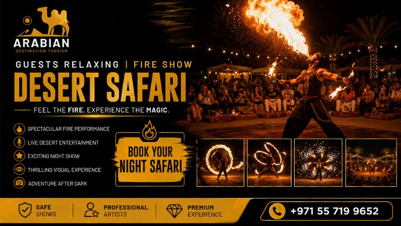 Live show at a Dubai desert safari camp