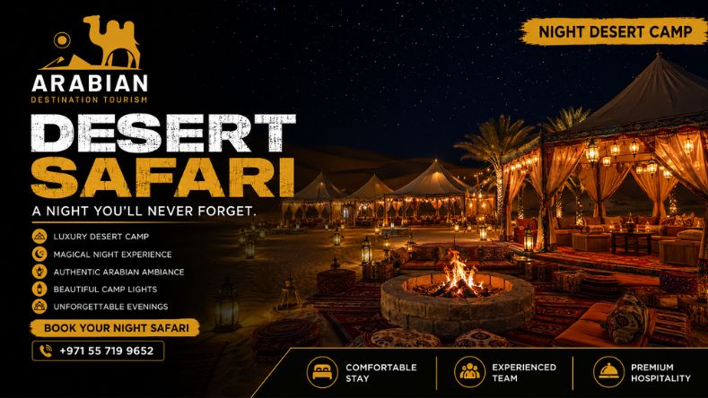 Dubai desert safari camp dinner