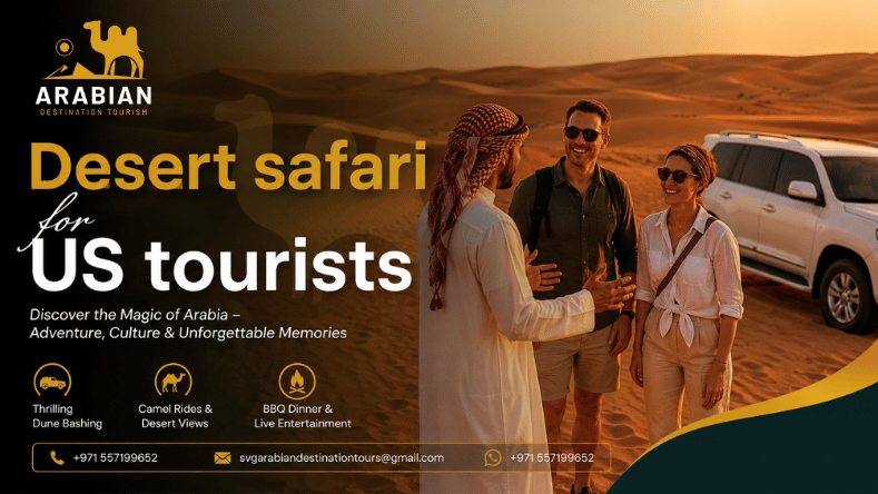 Tourists on a Dubai desert safari with a professional operator