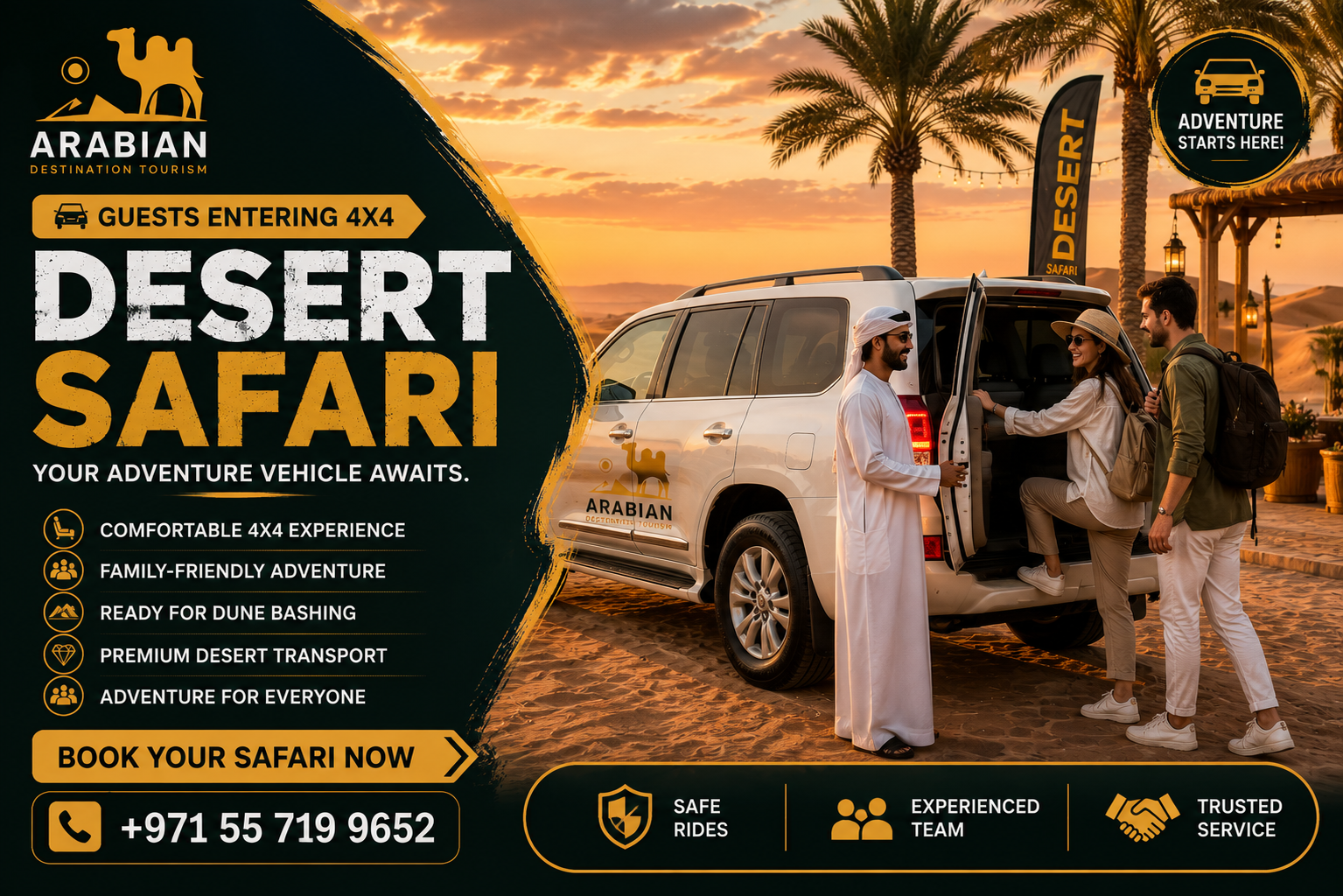 Desert safari pickup vehicle from Bur Dubai