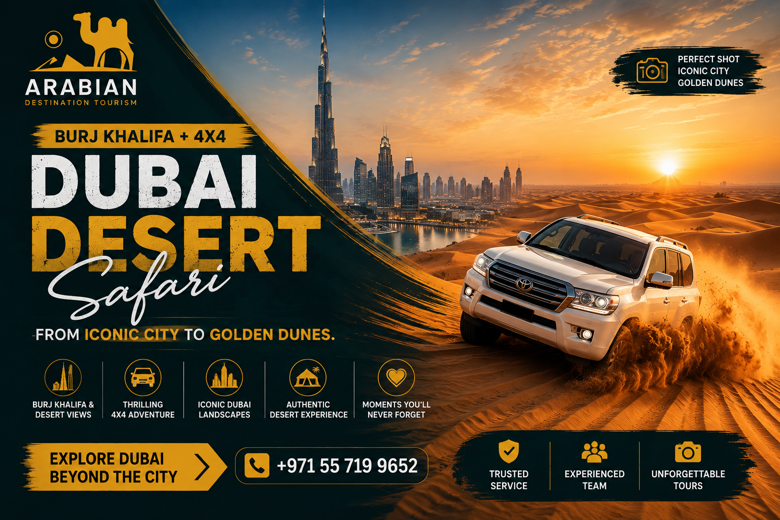Dubai desert safari vehicle for tourists
