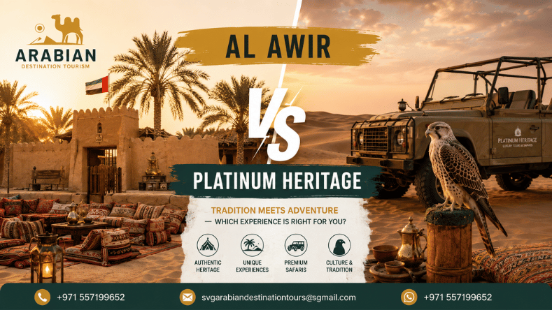 Classic Dubai desert safari compared with a heritage luxury tour